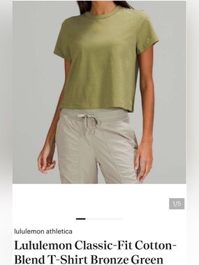 Lululemon Classic Fit Cotton Blend T Shirt Sz 6